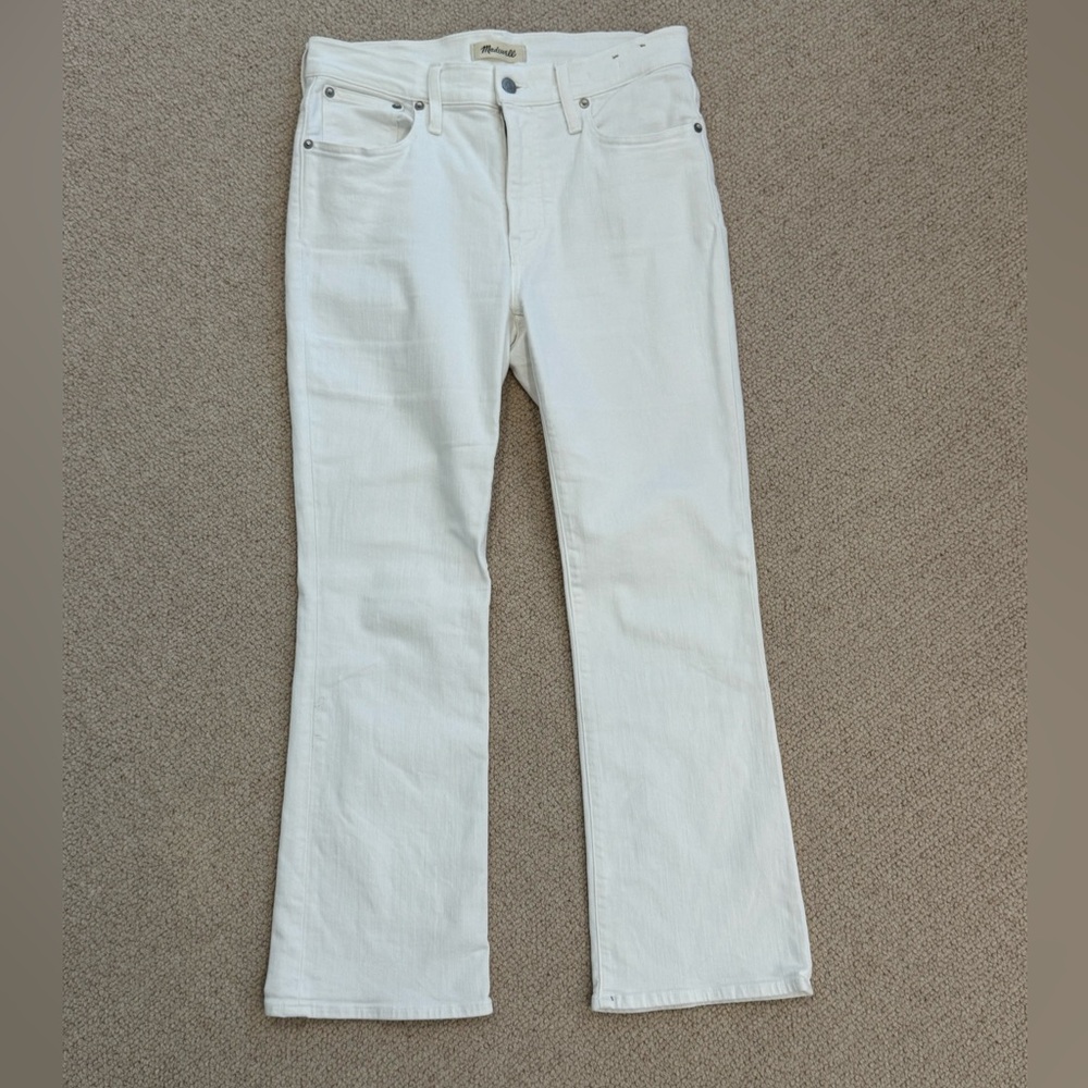 Madewell Women's Cream Flare Jeans